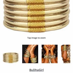 Gold Coil Bangle Bracelet